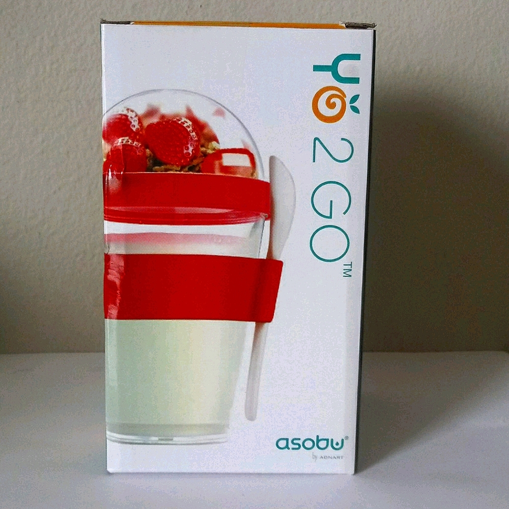 Asobu (YO2GOS-8979)  YO2GO Yogurt Container, Red - Picture 2 of 4